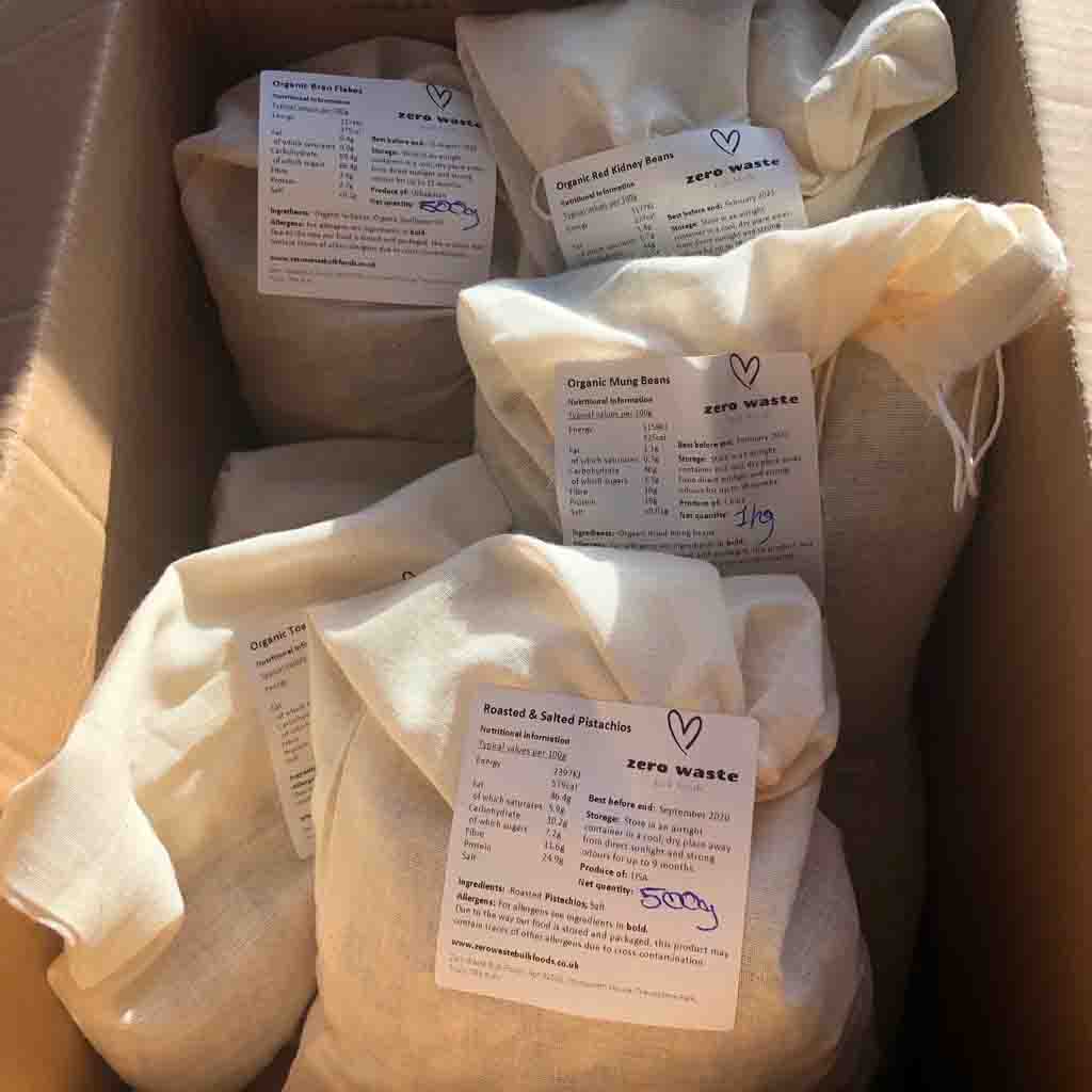 Packing in Cotton Reusable Bags