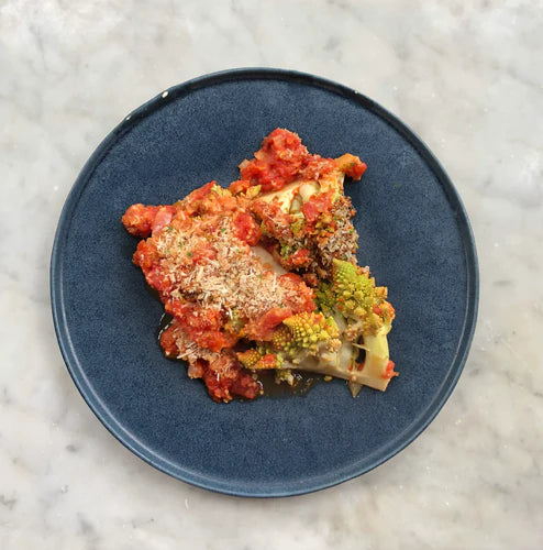 Romanesco Cauliflower & Tomato Bake